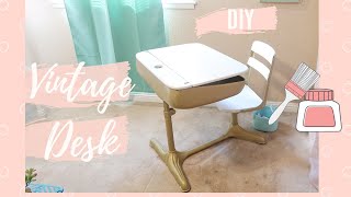 ** Desk Makeover DIY ** | Spray Painting a Vintage Desk