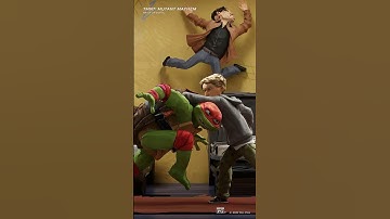 Mutant Mayhem fights with IRL sound effects! 🔉