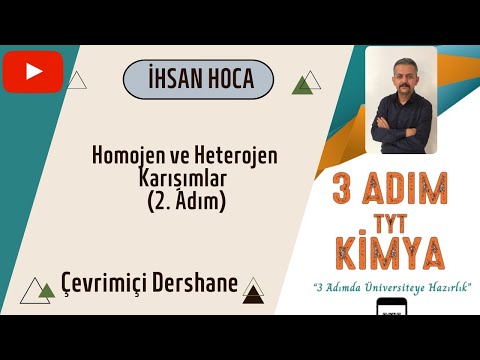 Çevrimiçi Dershane| 3 Adım TYT Kimya| Homojen ve Heterojen Karışımlar 2.Adım(OGM)