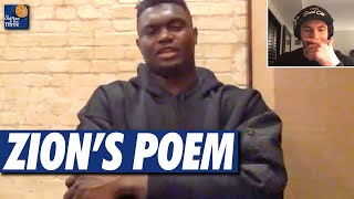 Zion Williamson Leaves JJ Redick Stunned With A Powerful Poem About Growing Up in The Limelight