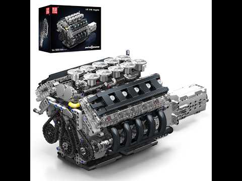 1834 детали |  Двигатель LFA V10 с моторизацией | Конструктор Technic | Cоместный с LEGO | Mould King 10250 Большой двигатель, видео 1