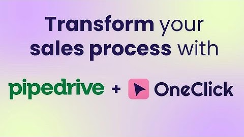Zimple OneClick for Pipedrive