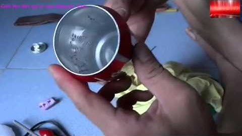 Cách làm đèn ngủ tự xoay bằng lon coca hoặc lon bia độc đáo