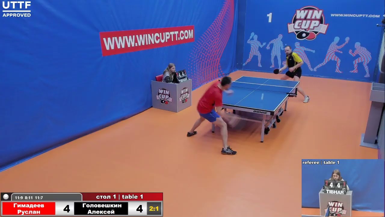 Гимадеев Руслан 3-1 Головешкин Алексей Турнир Восток 1 WIN CUP 27.12.20 Прямая трансляция Зал 1