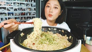 (recipe mukbang) How to make ' Bacon Carbonara Pasta' Mukbang