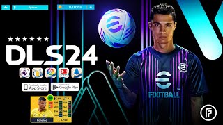 DLS 2024 MOD EFOOTBALL 2024 OFFLINE ANDROID 4K | NOVAS TRANSFERÊNCIAS LEGENDS EQUIPES & KITS 23-24