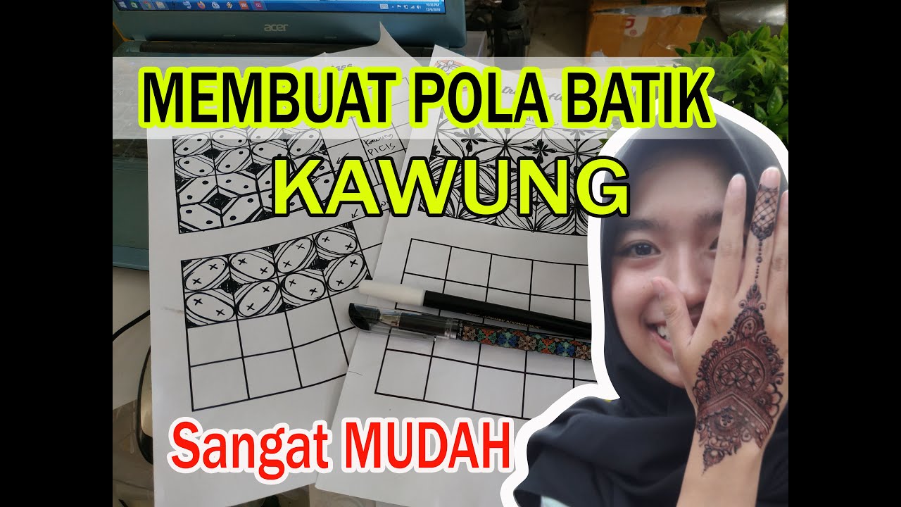 Cara Gampang  Membuat pola Batik  Kawung YouTube