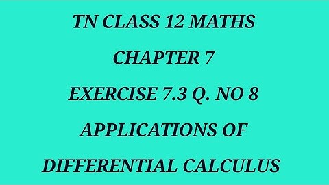 TN 12 maths chapter 7 exercise 7.3 question number 8