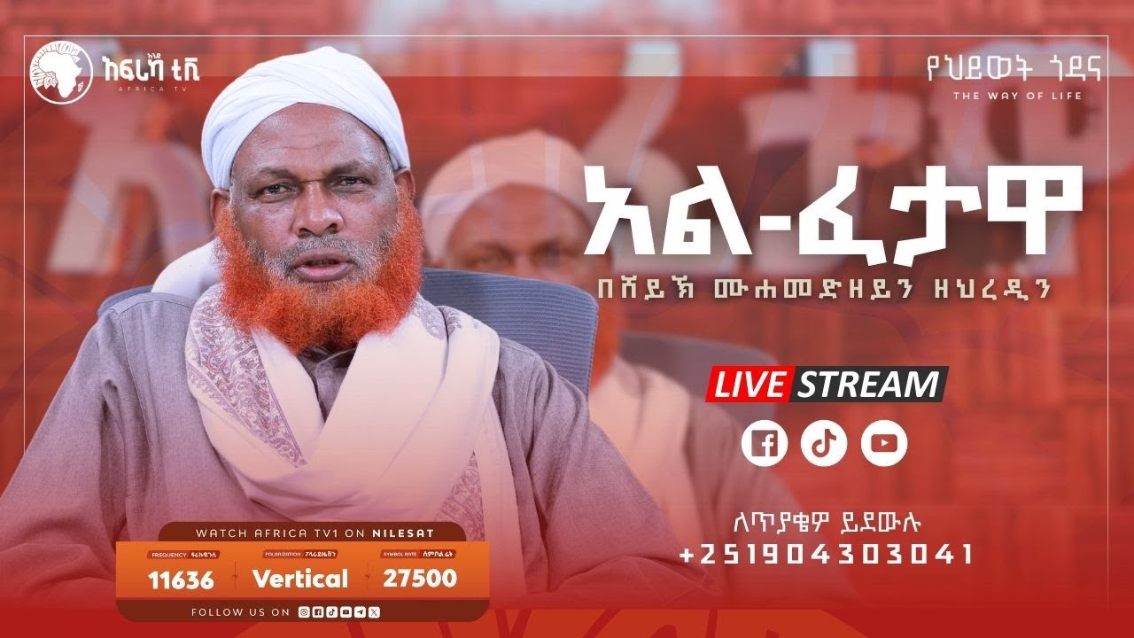 አል ፈታዋ || በሸህ ሙሀመድ ዘይን ዘህረዲ || 11/25/24 || LIVE II #Africa_TV1 አፍሪካ ቲቪ1