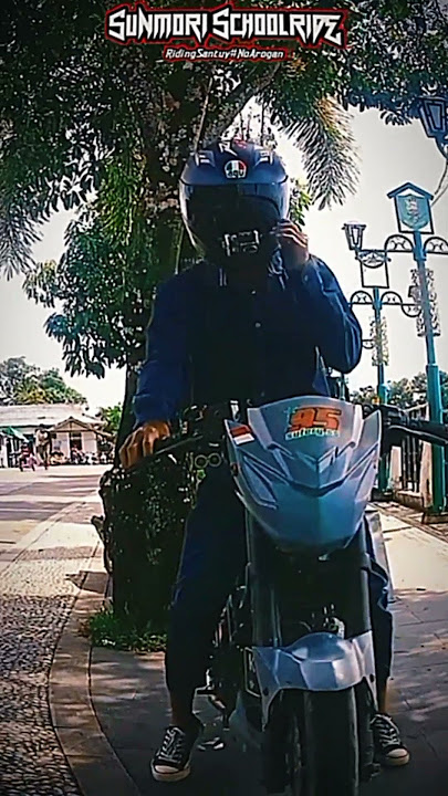 #sunmori naik motor satria fu