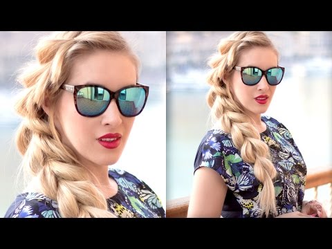 ЛОЖНАЯ французская коса БЕЗ плетения ❤ Причёски для средних, длинных волос ЛОЖНАЯ французская коса БЕЗ плетения ❤ Причёски для средних, длинных волос
