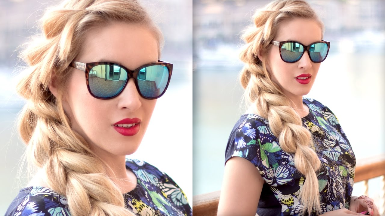 Lozhnaya Francuzskaya Kosa Bez Pleteniya Prichyoski Dlya Srednih Dlinnyh Volos Youtube