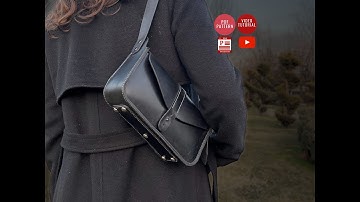 Making a Leather Shoulder Bag, PDF Pattern, by #vikingsleatherdesign