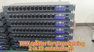 12 channels DMX Splitter/Booster for Stage lighting 1-in to 12-out or 2-in-to 12-out