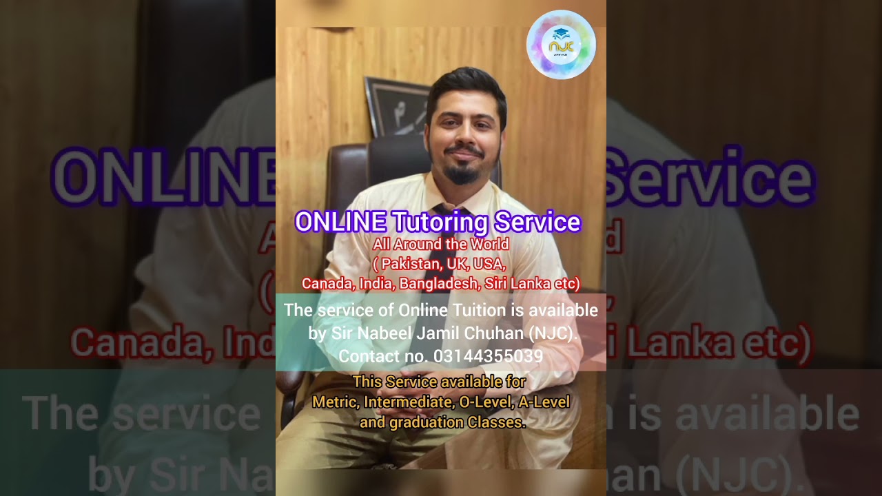 ONLINE Tutoring Service | Online Tuition by Nabeel Jamil Chuhan 