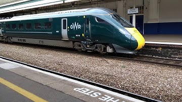 Trains.  Unusual, IET Class 802, departure from Exeter St David