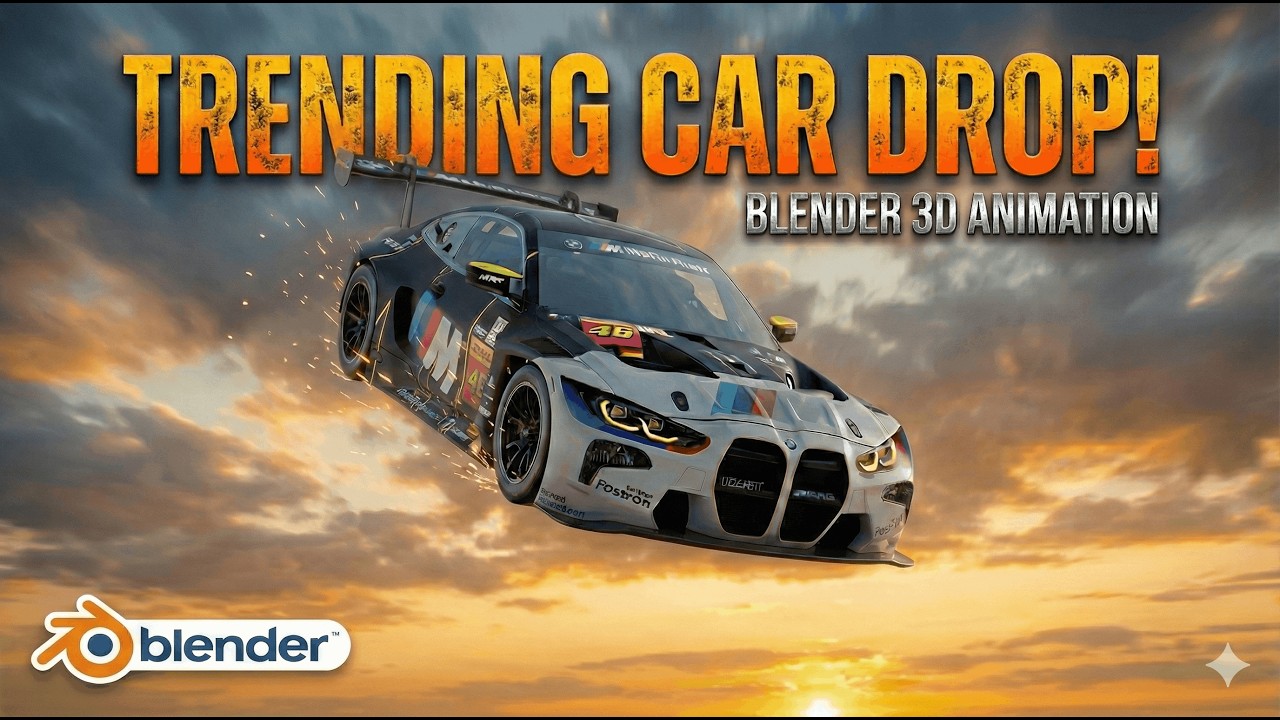 I Remade the Trending Car Drop Animation in Blender