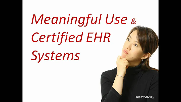 EHR/EMR: Overview of the Meaningful Use & Certification Criteria