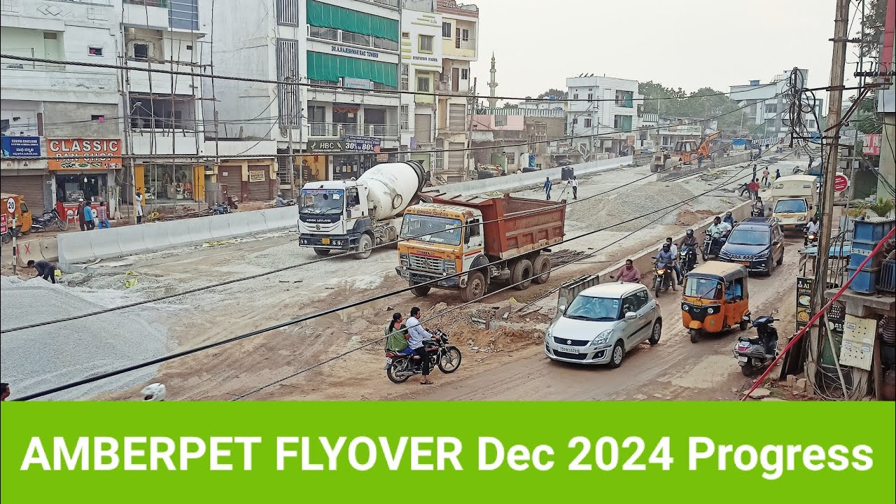 AMBERPET FLYOVER Hyderabad - Hanumankonda Road ll Dec 2024 work ...