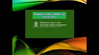 Details How to find UGC Care List Group I & Group II Journals Guide