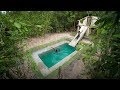 Build Most Beautiful Twin Villa House with Water Slide Swimming Pool In Deep Jungle