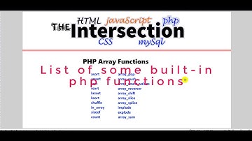 Arrays Built-in Functions