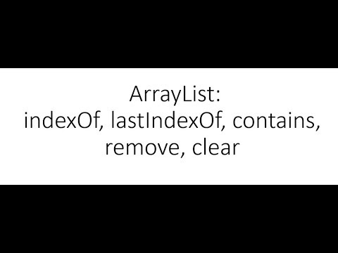 Видео: Как удалить индекс из ArrayList?
