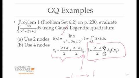 COSC370 - Numerical Integration (Part 4)
