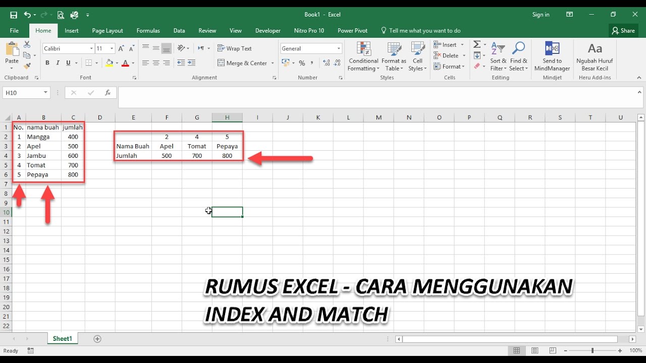 Contoh Rumus Subtotal Excel - Dunia Sosial