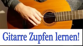 Video thumbnail of "Gitarre zupfen lernen - Guitar Picking Basics"