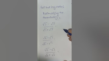 #shorts Rationalising the denominator