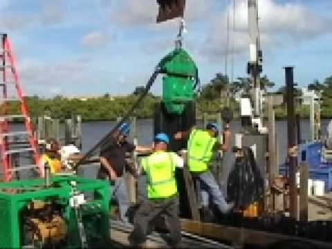 everlast composite sheet piling at corinthian yacht club fla youtube everlast sheet piling