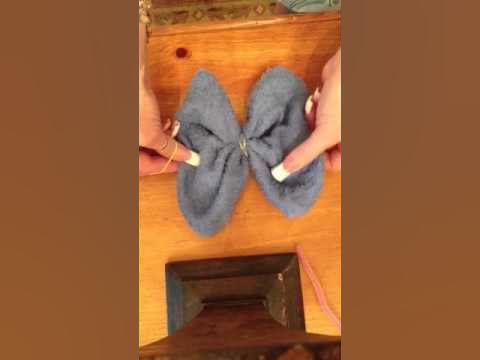 How to make a butterfly washcloth - YouTube