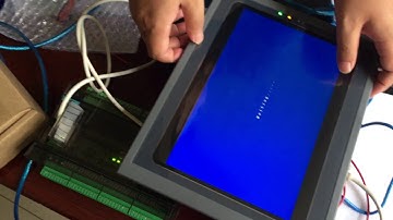 LE3u PLC connect  samkoon  hmi ea-043a touch screen