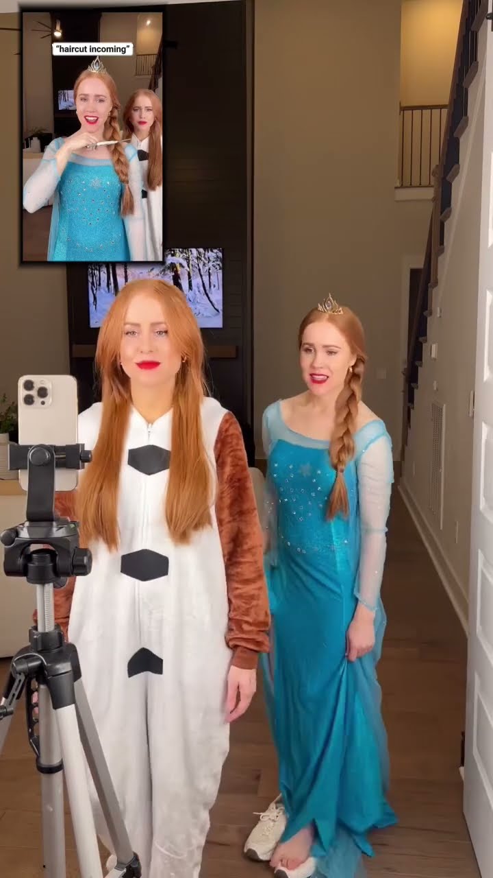 should FROZEN cut her hair? ❄️? #frozen #letitgo