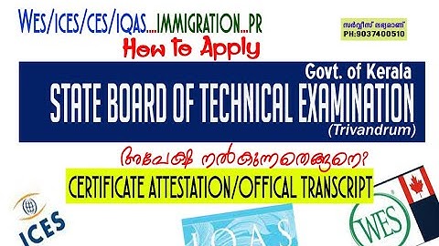 How to apply  Official Transcript/Certificate Attestation From State Board of Technical Examination
