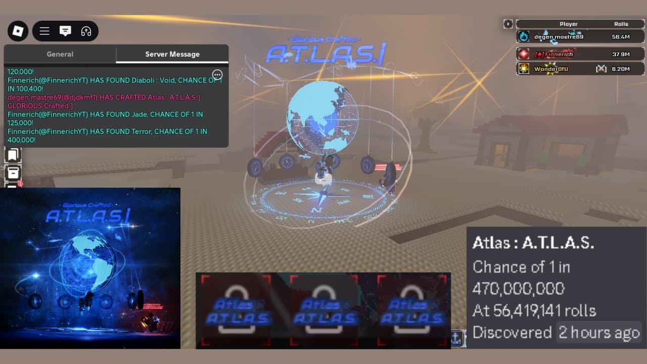 I CRAFTED A 3RD ATLAS: A.T.L.A.S!!!!! | Roblox Sol's RNG - YouTube