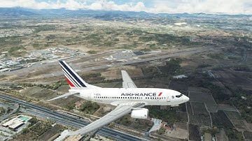 Approach to Perpignan-Rivesaltes : LFMP ILS33 Circling to Rwy15