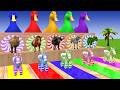 Long Slide Game With Cow Elephant Gorilla Hippopotamus Tiger 3d Animal Game Funny 3d Animals