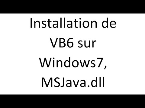 Problème d'installation de VB6 sur Win7-MSJava.dll