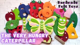 The Very Hungry Caterpillar by Eric Carle - Read Aloud. Handmade Felt Cartoon for Kids. Learn & Play