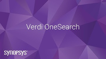 Verdi OneSearch | Synopsys
