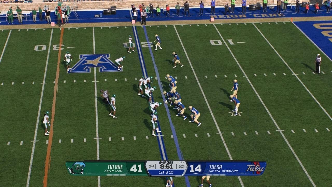 Tulane vs Tulsa 2nd Half Week 5 American 2025 College Football Game ...