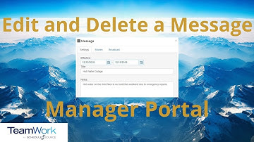 TeamWork 5 Manager Tutorial: How to Edit and Delete Your Messages