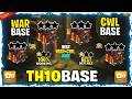TOP 5 WORLD BEST TH10 War Base With Link | Th10 Cwl Base With Link | Th10 Legend Base | 2025