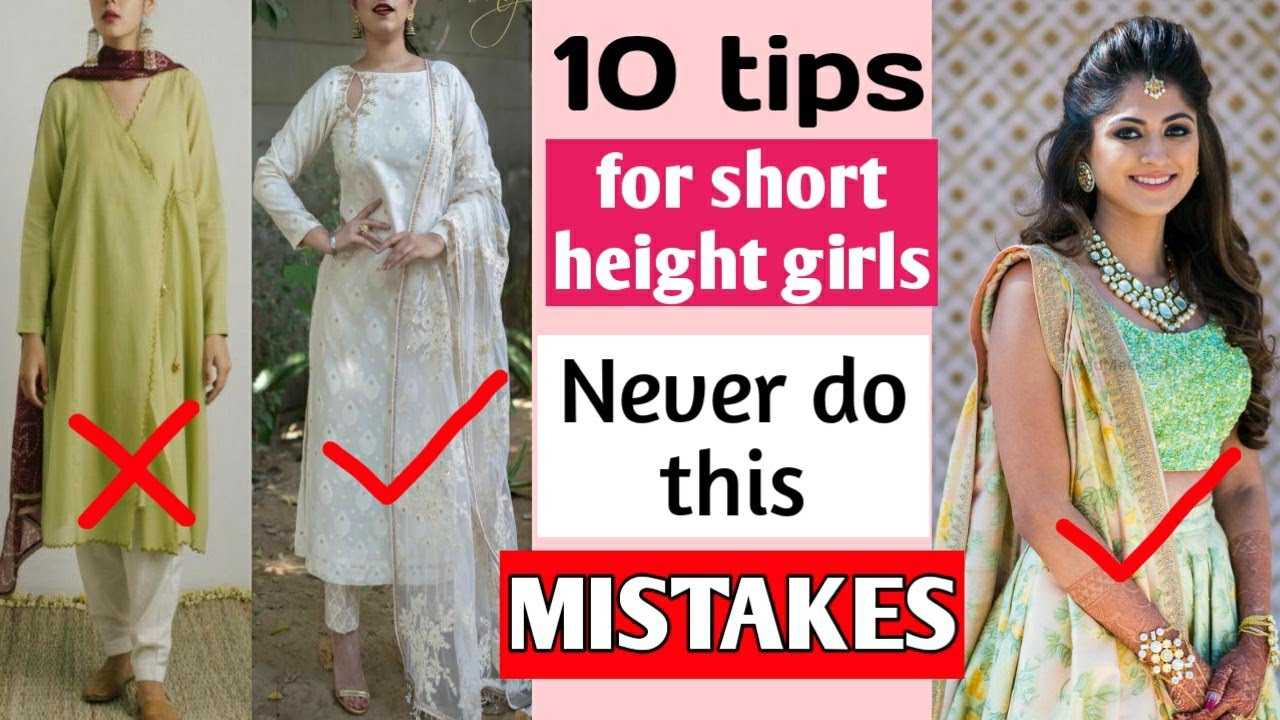Top 10 dressing tips for short height girls/How to look taller in  kurti/style guide for short girls 