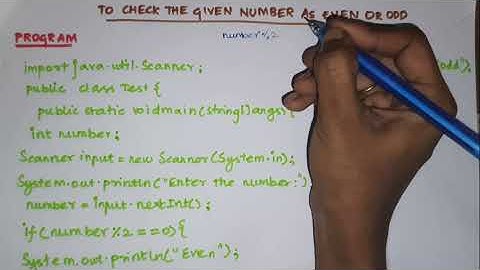 To check the number is even or odd | Java basic programs for practice