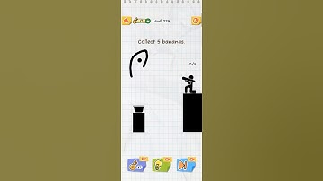 Draw 2 Save level 224 Collect 5 bananas #shorts