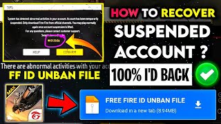 How to recover suspended account in free fire📃| free fire id ban ho to kya kare?| Ff I'd Unban file🔓 screenshot 1