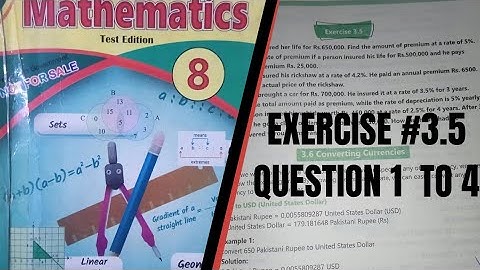 Exercise 3.5 Class 8 Maths Question 1 To 4 Unit 3 Financial Arithmetic /Exercise 3.5 insurance Q 1-4